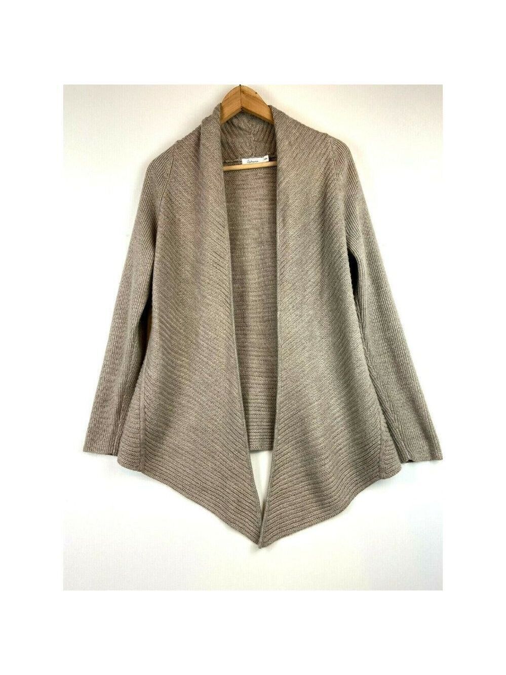 Reitmans Women's Beige Open Asymmetrical Cardigan Size M